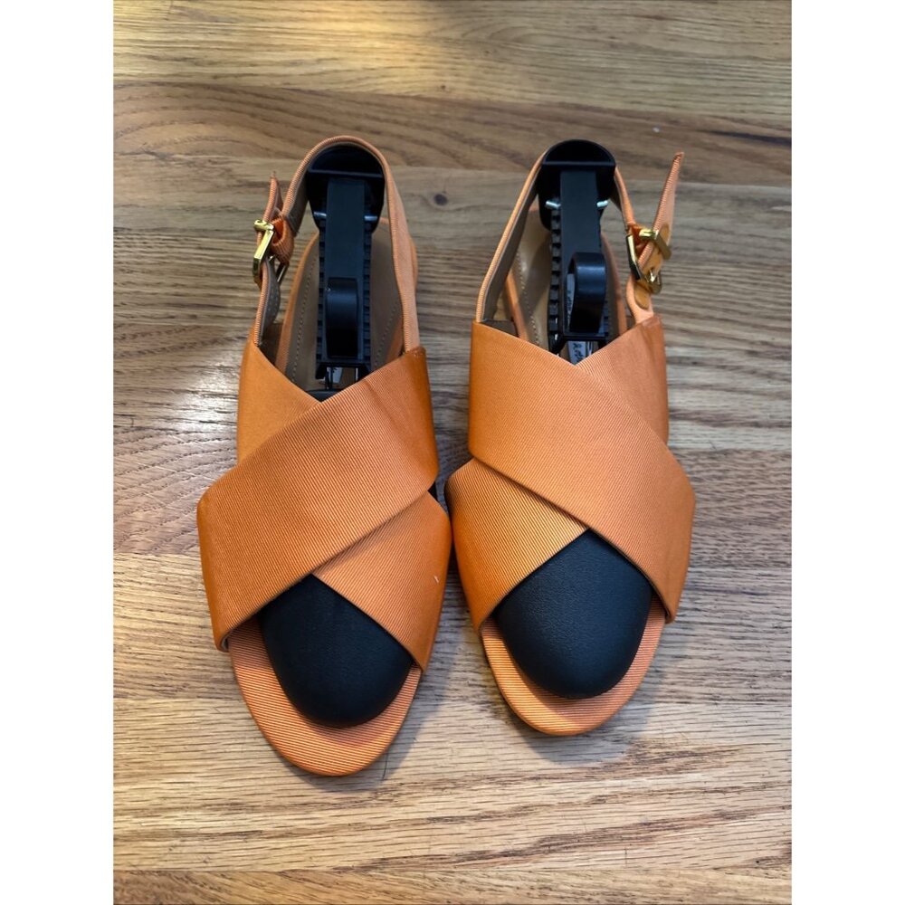 & Other Stories Criss Cross Slingback Open Toe Sandals‎ Orange EU 39/US 8